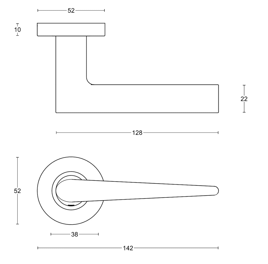 Basics LB21 lever handle set - Itfitz