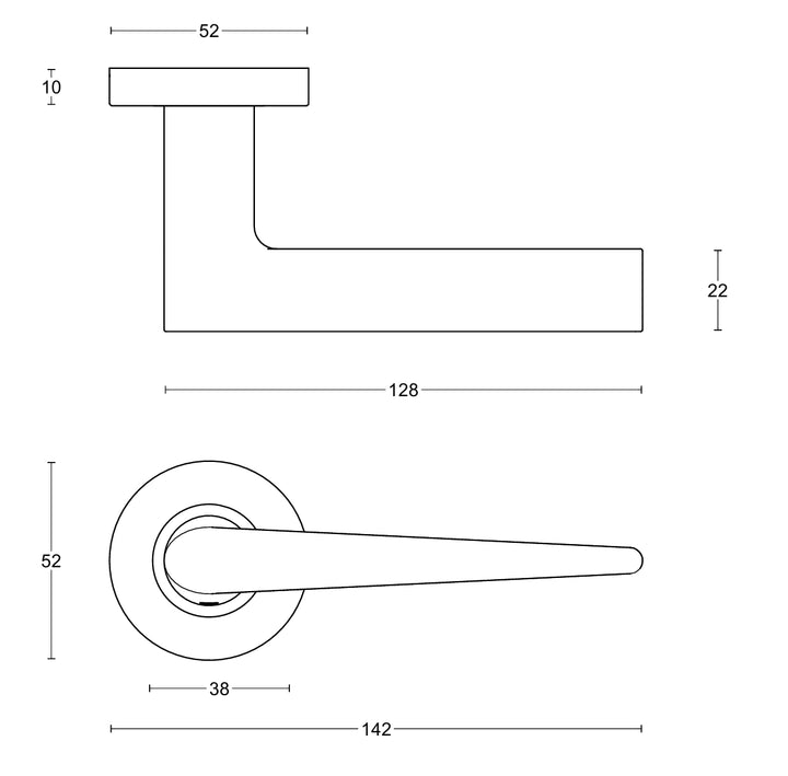 Basics LB21 lever handle set - Itfitz