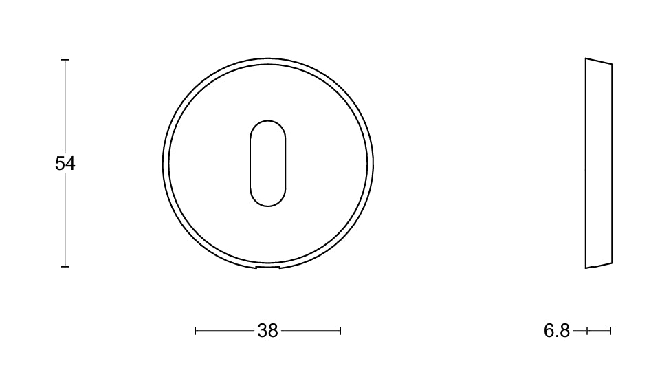 CONE OHN54 Lever Key Escutcheon