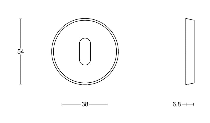 CONE OHN54 Lever Key Escutcheon