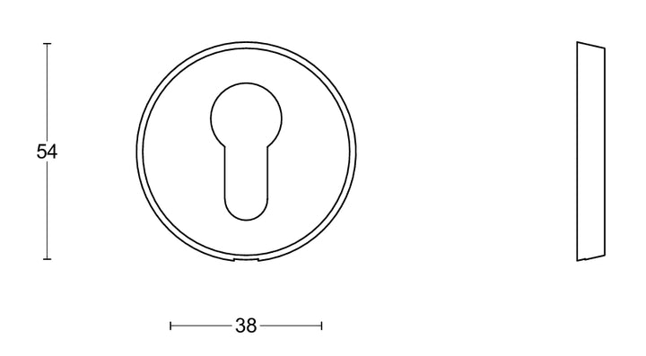 CONE OHY54 Europrofile Cylinder Escutcheon