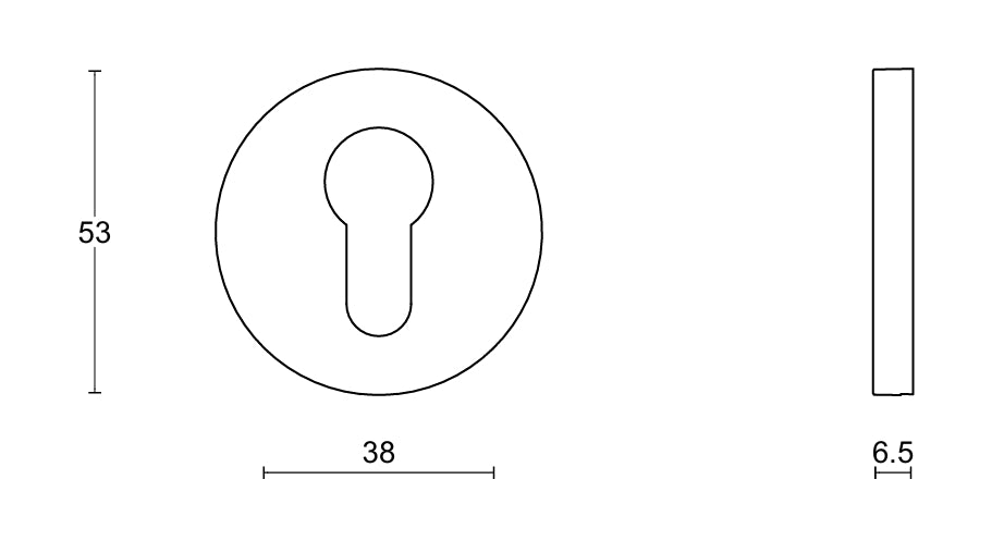 Eleez ZHY53 europrofile cylinder escutcheon