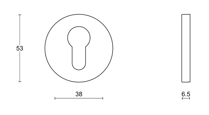 Eleez ZHY53 europrofile cylinder escutcheon