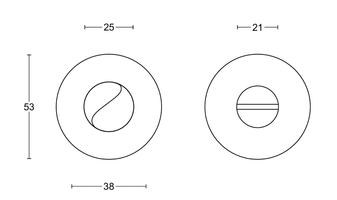 ELEEZ ZHWC53-ZI WC toilet privacy set