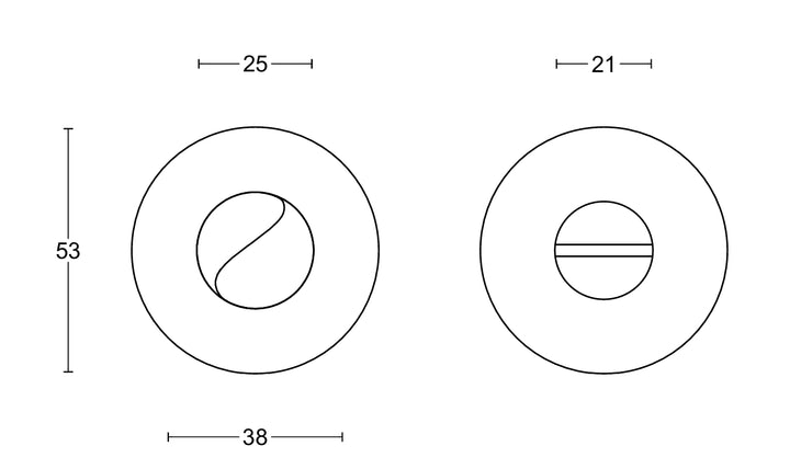 ELEEZ ZHWC53-ZI WC toilet privacy set