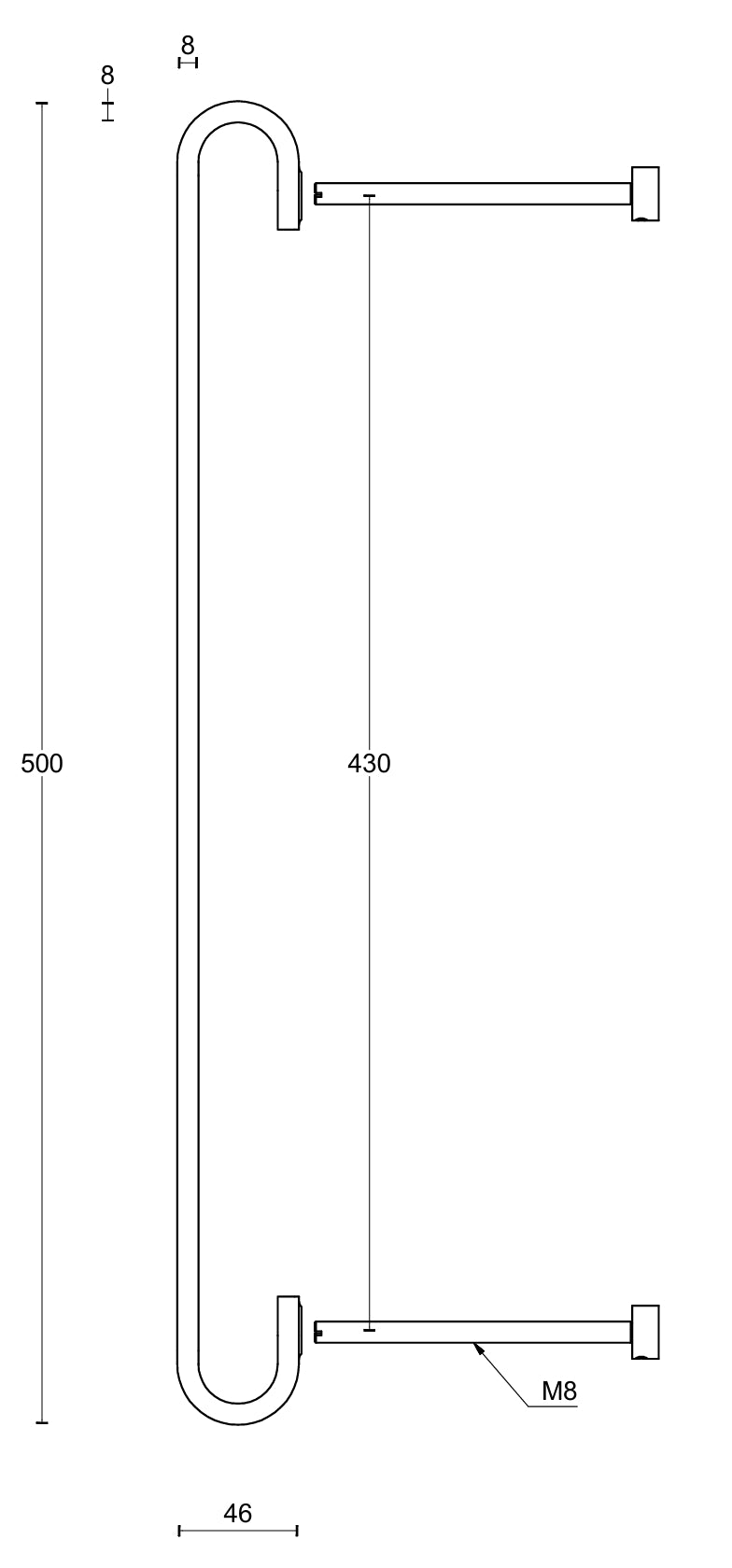 Fold TB500 Pull Handle