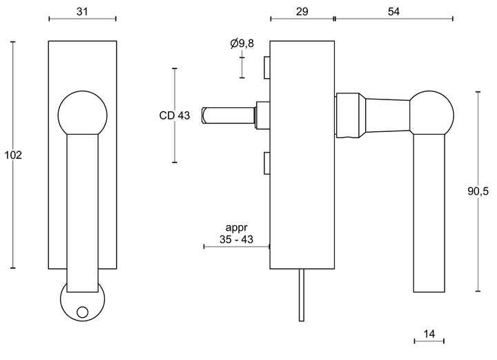 FORMANI FVL85-DKLOCK TECHNICAL DRAWING PICTURE