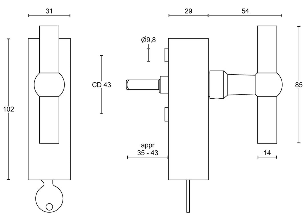 FORMANI FVT85-DKLOCK TECHNICAL DRAWING - ITFITZ