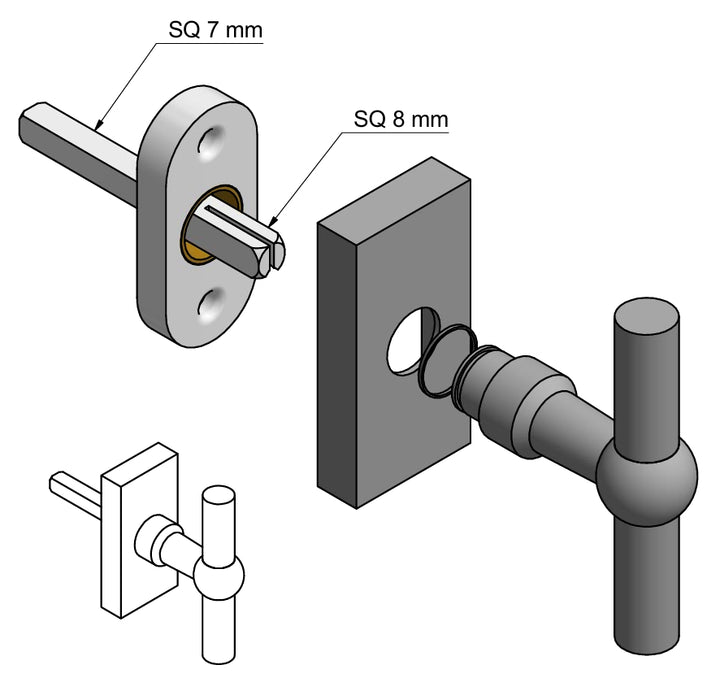 FORMANI FERROVIA FVT-85-DK WINDOW HANDLE FITTING PICTURE - ITFITZ