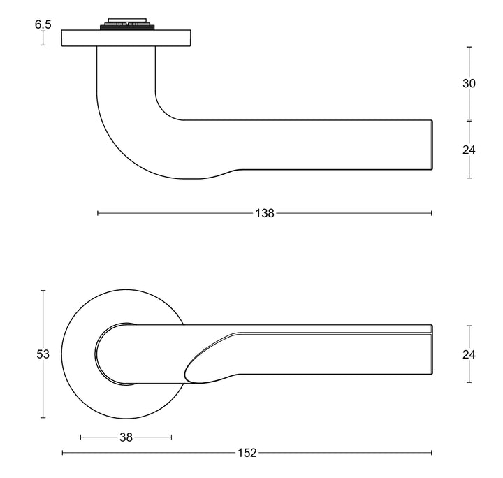 RIVIO GL100 lever handle set