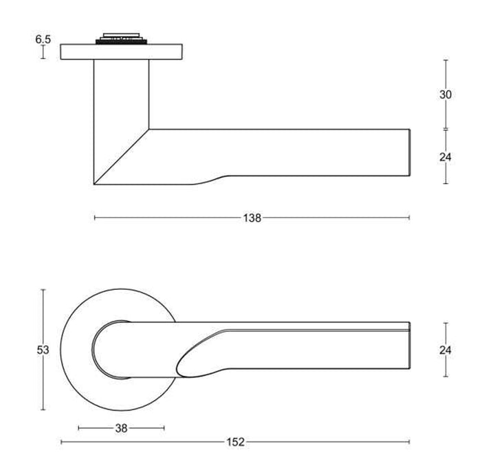 RIVIO GL101 lever handle set