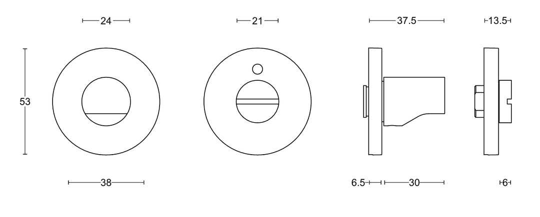 RIVIO GLWC53 WC toilet privacy set