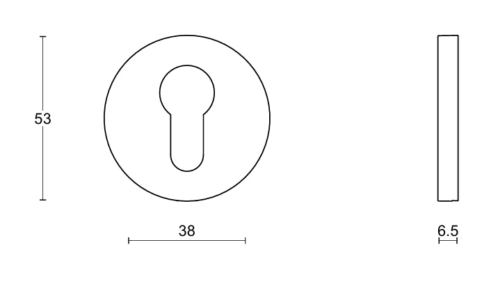 RIVIO GLY53 europrofile cylinder escutcheon - itfitz