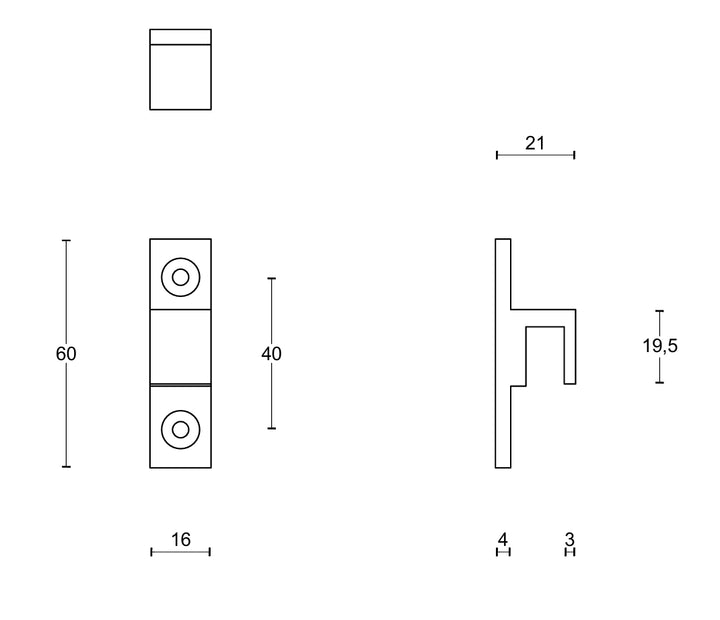 Square HP-RB hook plate