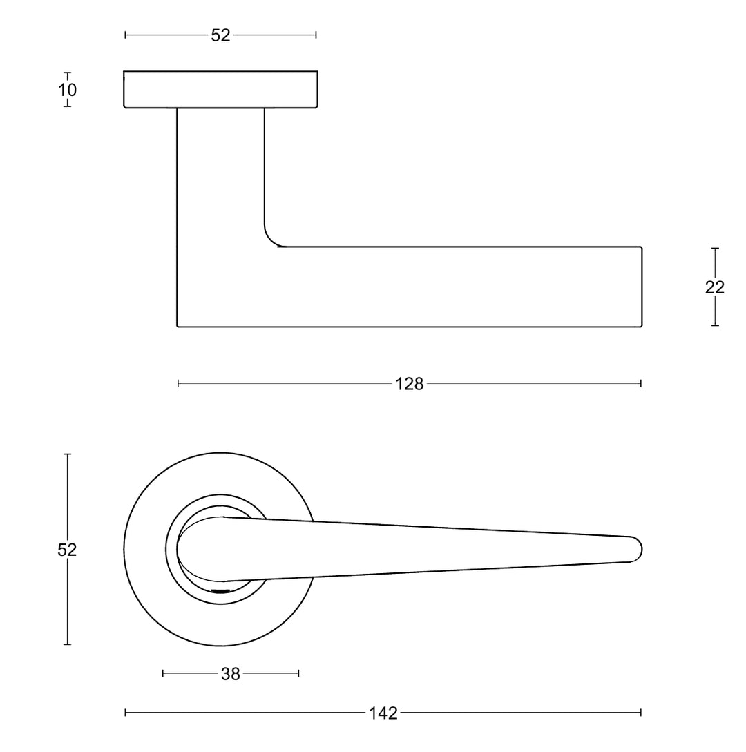 Basics LB21H lever handle set