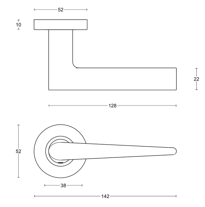 Basics LB21H lever handle set