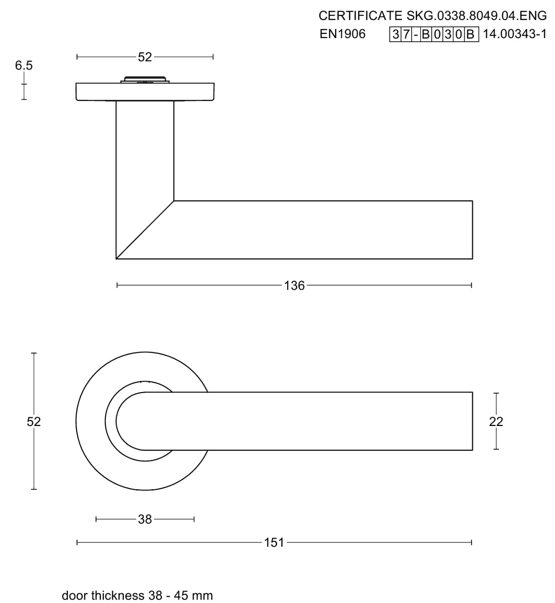 Basics LB2L-22 Lever Handles Set - Itfitz