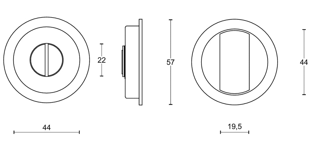Basics LB57S Sliding WC Turn and Release Kit