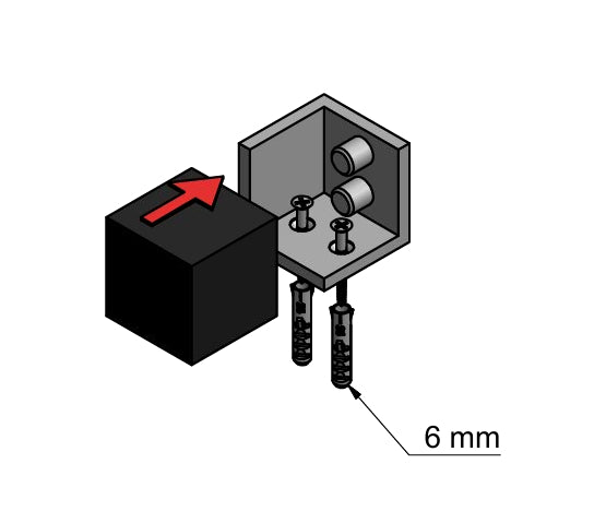 Square LSQ46 stainless steel floor/wall stop