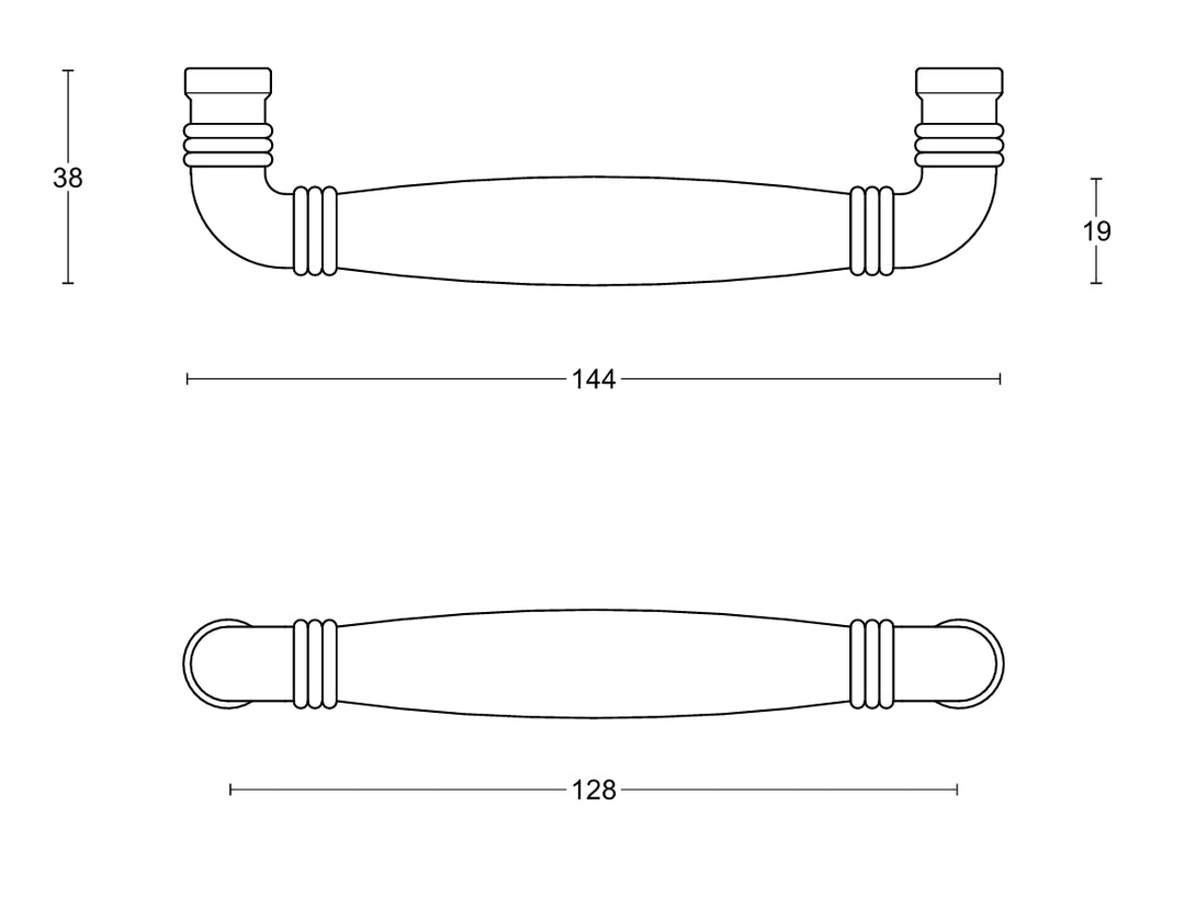 Timeless MG1934 solid cabinet handle