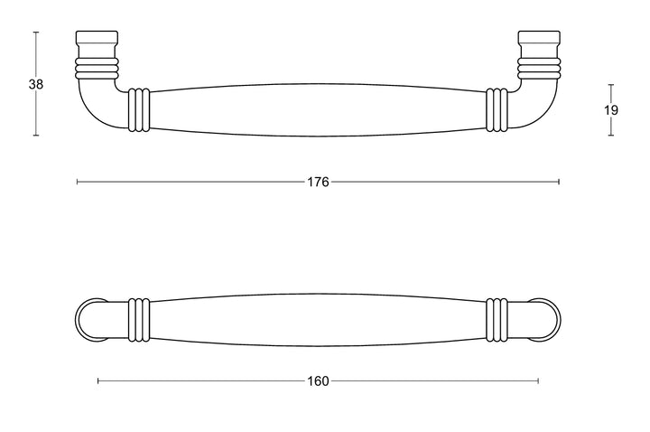 Timeless MG1934 solid cabinet handle