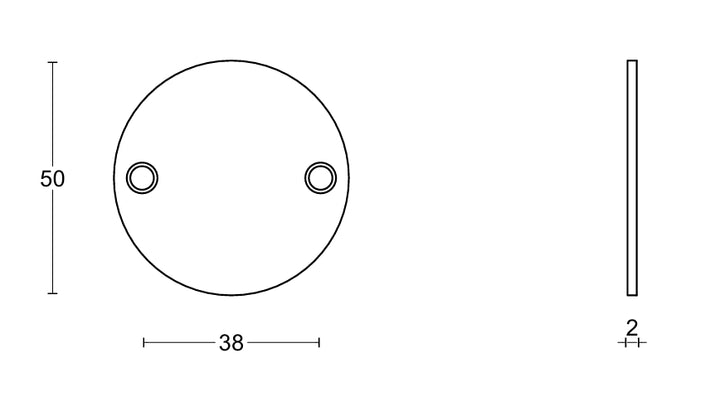 Timeless MRB50 blank keyhole escutcheon