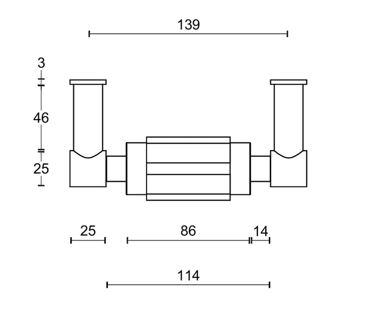 Piet Boon One Bathware PB200 Toilet Roll Holder technical drawing
