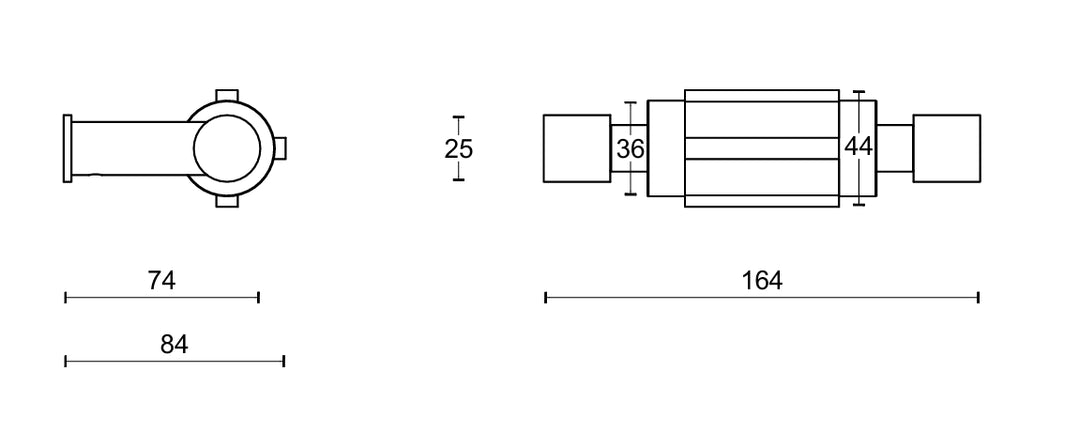 Piet Boon One Bathware PB200 Toilet Roll Holder technical drawing