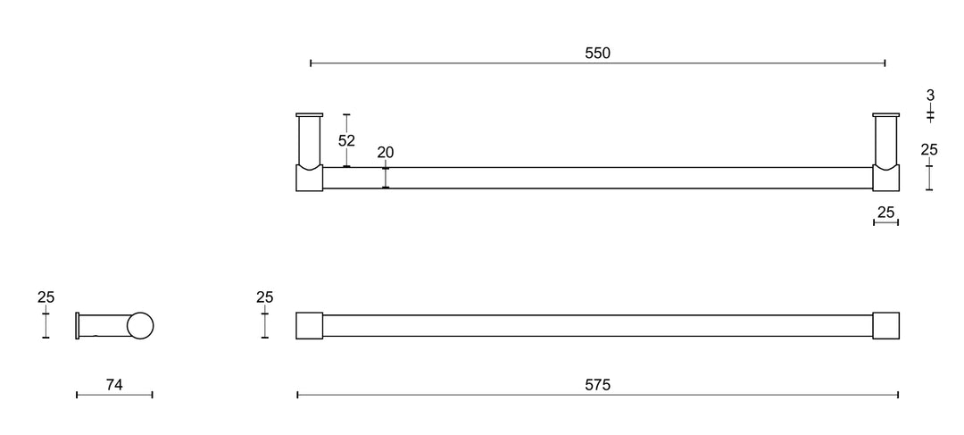 Piet Boon One Bathware PB550 Towel Rail - itfitz