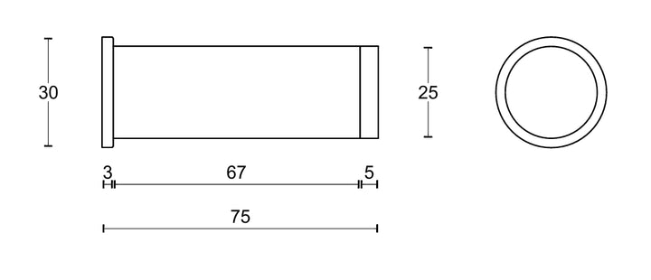 Piet Boon One PB75 Door Stop Technical Drawing