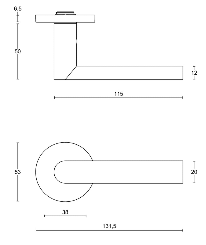 ARC PBA100 lever handle set