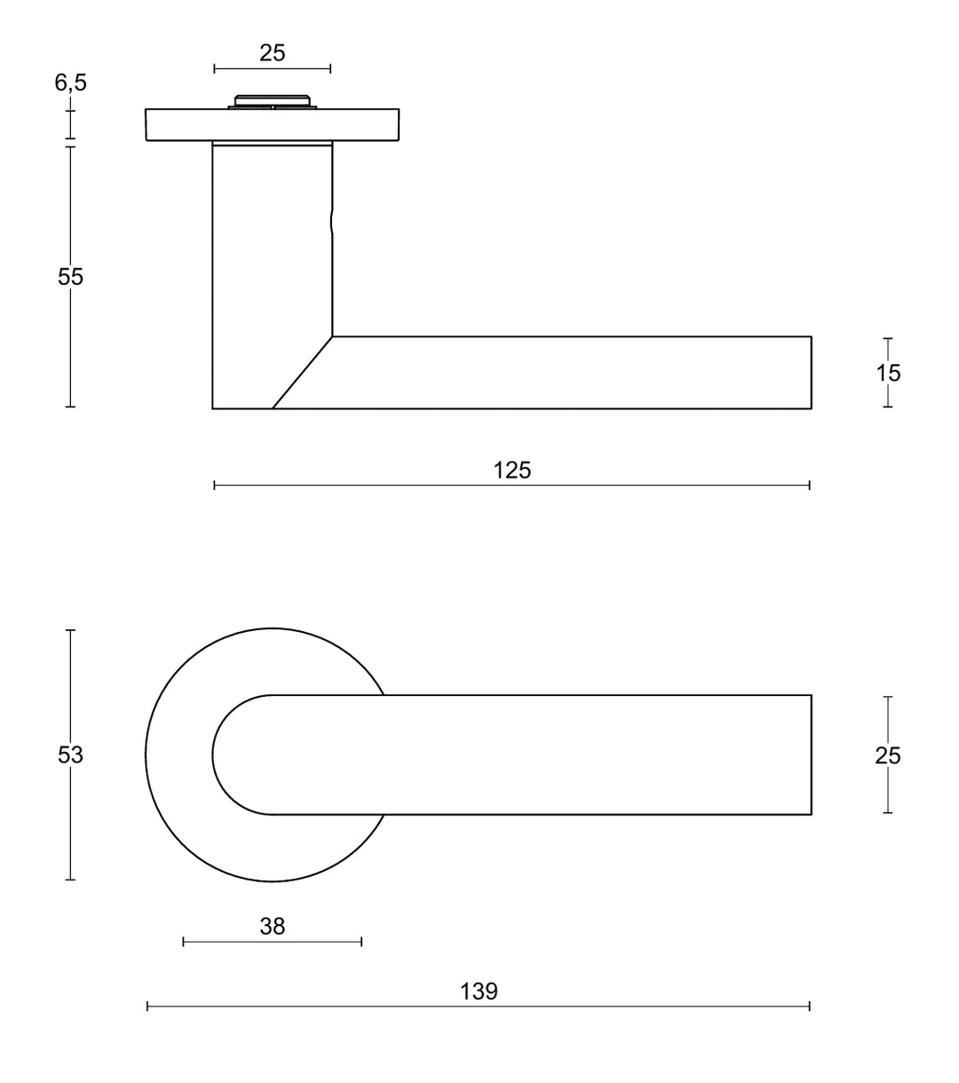 ARC PBA101 lever handle set