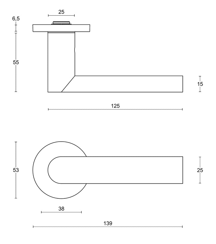 ARC PBA101 lever handle set