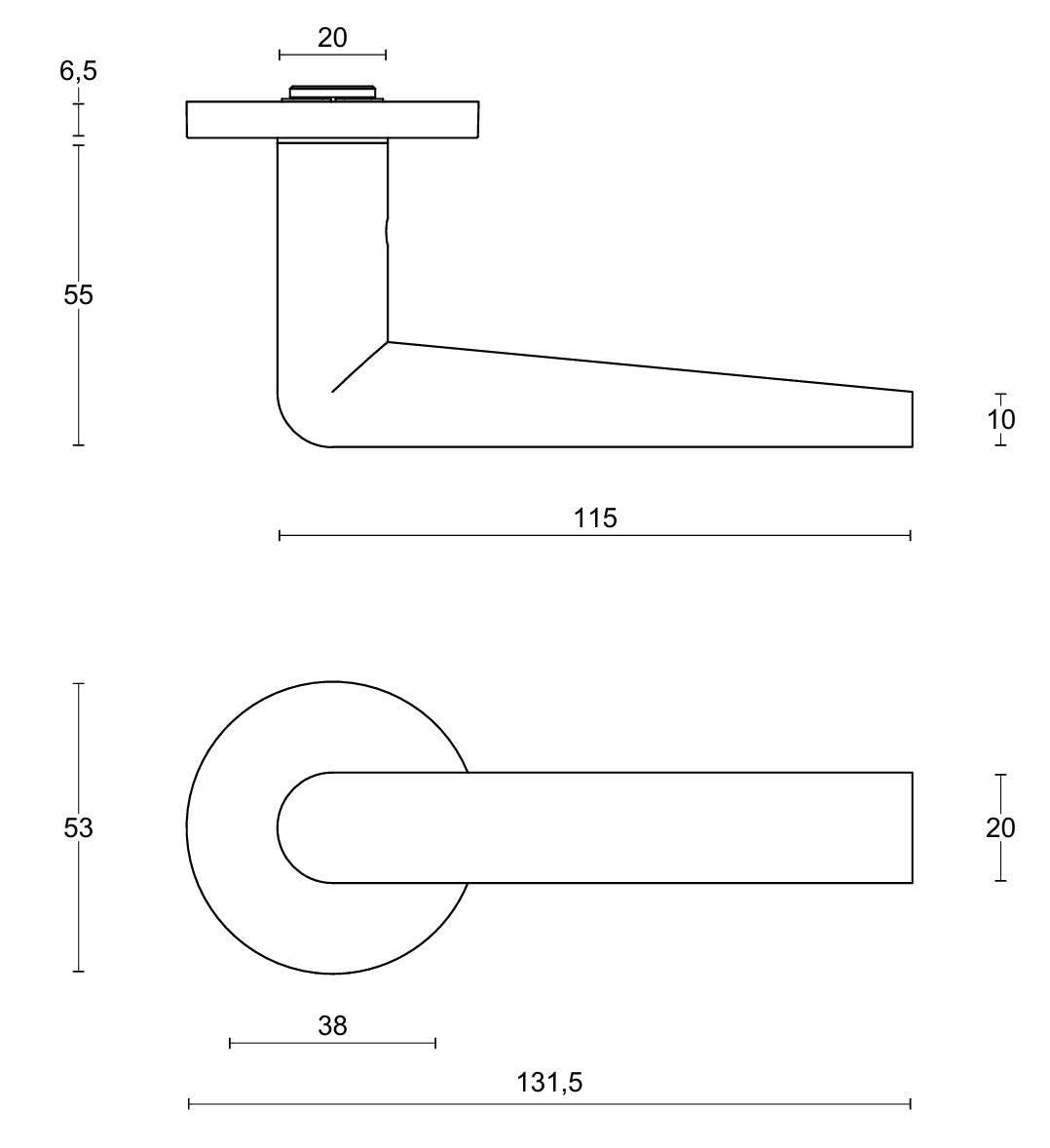 INC PBI100 Lever Handle Set