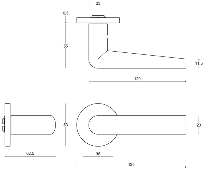 INC PBI101 Lever Handle Set