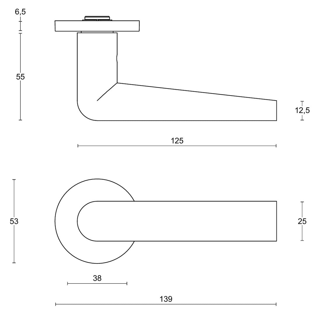 INC PBI102 Lever Handle Set