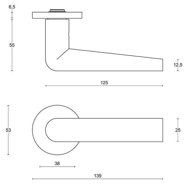INC PBI102 Lever Handle Set