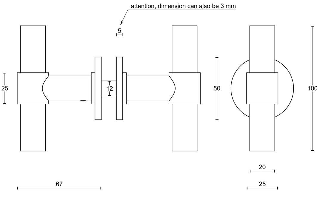 Piet Boon PBT100G knob for glass doors - itfitz