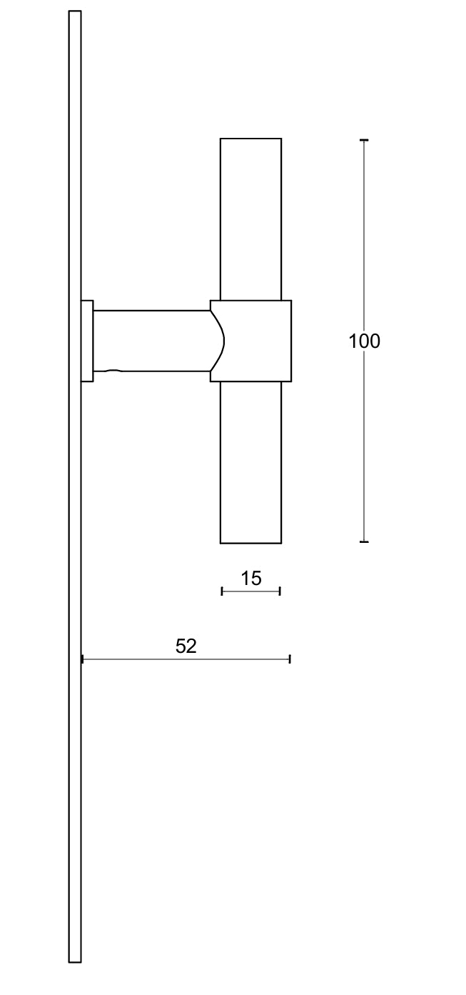 Piet Boon PBT15VP236 fixed knob on plate - itfitz
