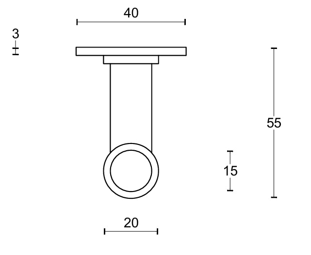 Piet Boon PBT15VP236 fixed knob on plate - itfitz