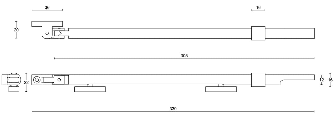 Piet Boon One PB305 Casement stay - itfitz