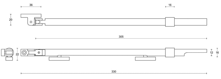 Piet Boon One PB305 Casement stay - itfitz