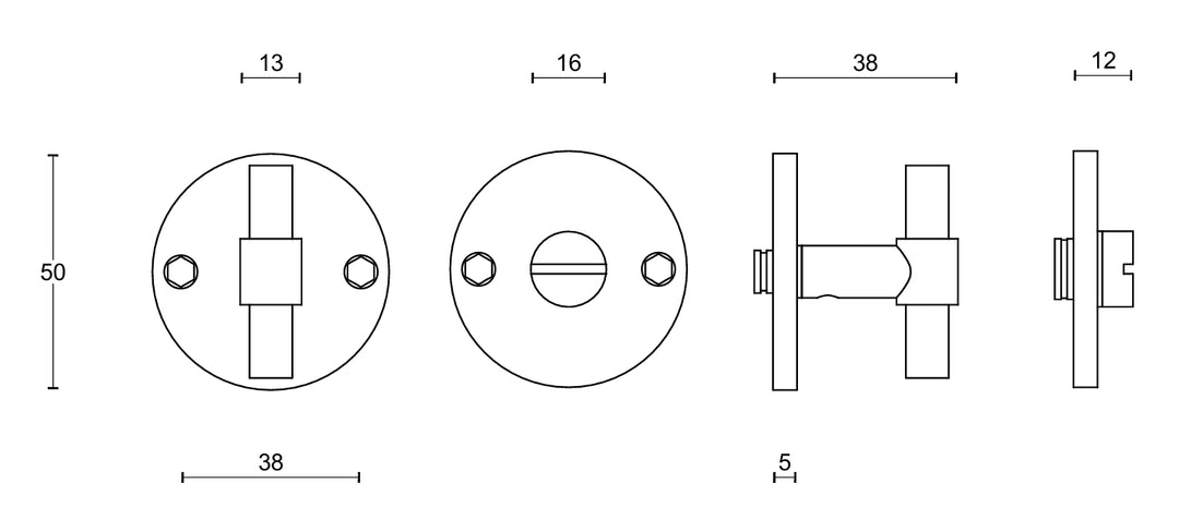 Formani Piet Boon One PBWC50 WC set Technical drawing