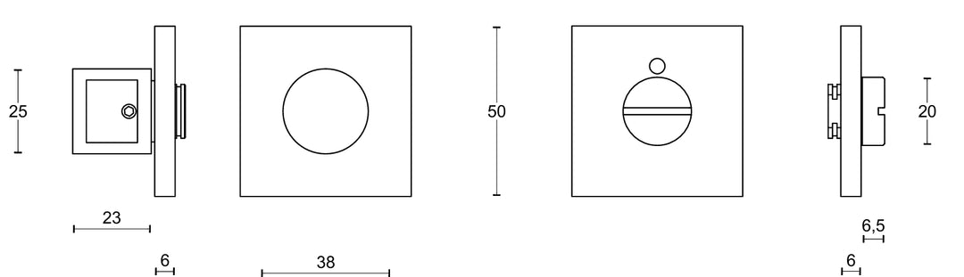 Tense BBWCQ50 Turn and Release Set technical drawing - itfitz
