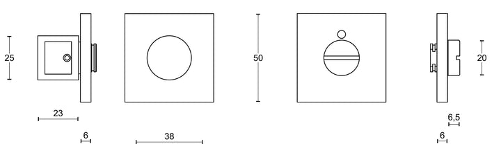 Tense BBWCQ50 Turn and Release Set technical drawing - itfitz