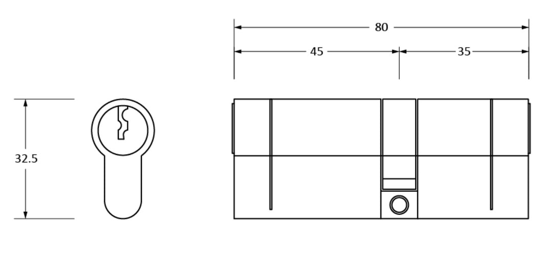 From The Anvil 5pin Double Europrofile Cylinder - Standard Differ