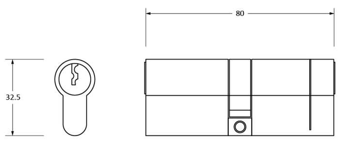 From The Anvil 5pin Double Europrofile Cylinder - Standard Differ