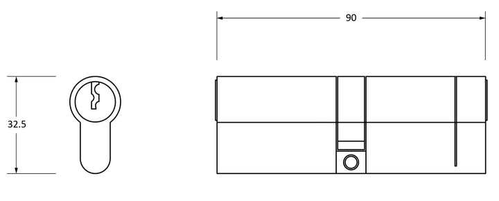 From The Anvil 5pin Double Europrofile Cylinder - Standard Differ