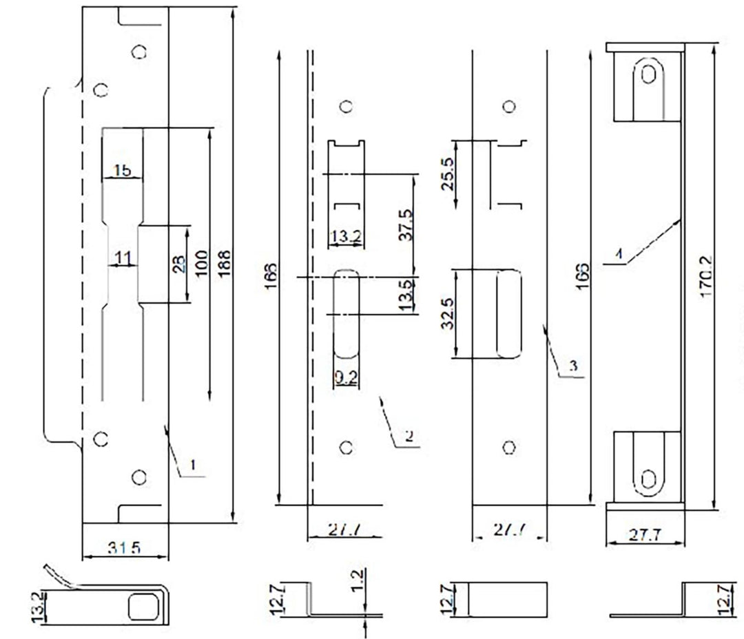 From the Anvil ½" UK Heavy Duty Sashlock Rebate Kit - 13mm