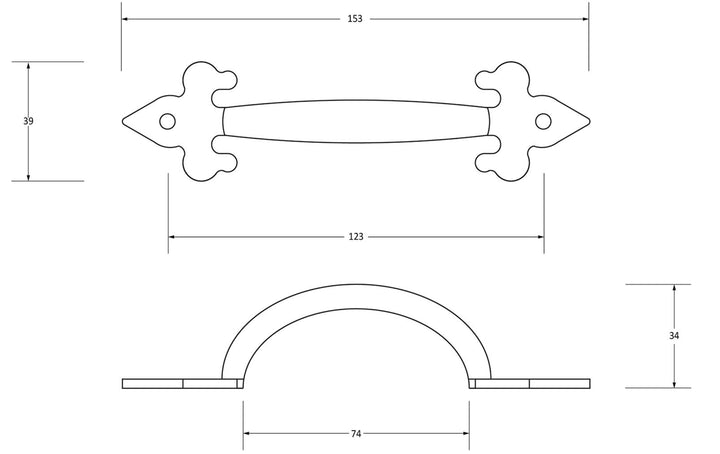 From the Anvil Fleur-De-Lys Pull Handle Technical - itfitz